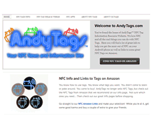 Tablet Screenshot of andytags.com